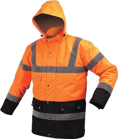 Reflective waterproof winter safety jacket
