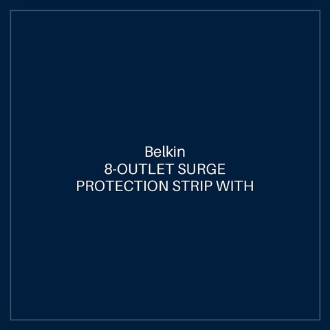 BELKIN 8-OUTLET SURGE PROTECTION STRIP WITH 2.4 AMP 2XUSB CHARGING, 2M POWER CORD