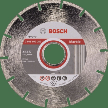Bosch Diamond Discs: Professional for Marble 115 mm x 22,23 mm x 2,2 mm