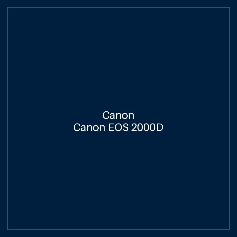 Canon EOS 2000D DSLR + 18-55mm Lens