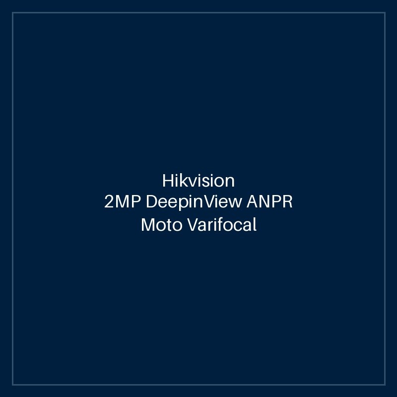 Hikvision 2MP DeepinView ANPR Moto Varifocal Bullet Camera