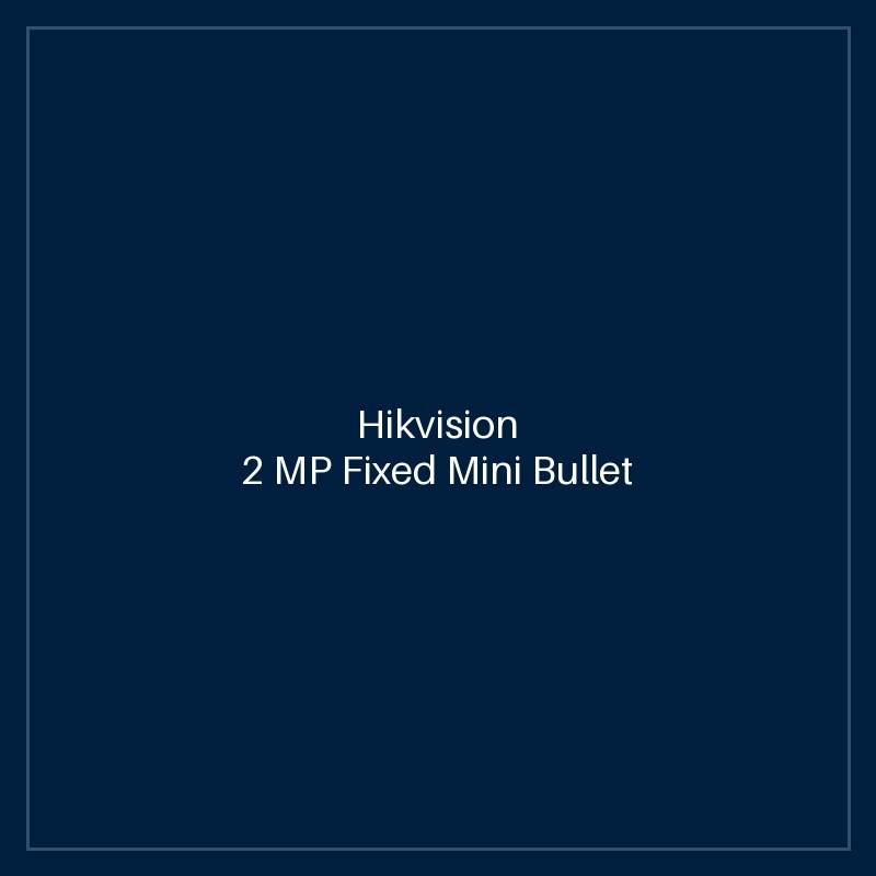 Hikvision - 2 MP Fixed Mini Bullet Camera