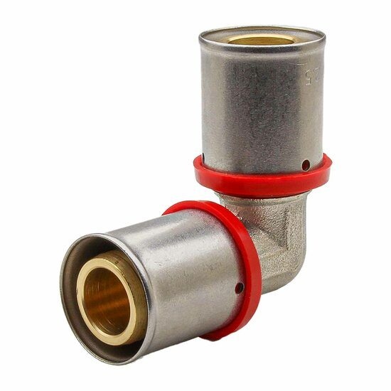 Equal Elbow 90º Press Multilayer Fitting U Profile Red