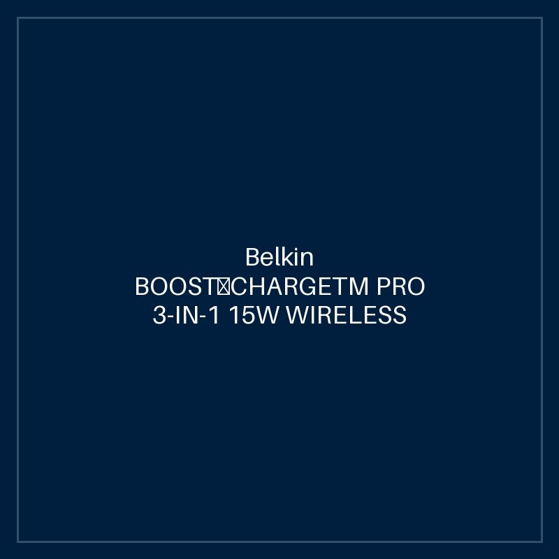 BELKIN BOOST↑CHARGETM PRO 3-IN-1 15W WIRELESS CHARGER WITH 15W MAGSAFE FOR APPLE, BLACK