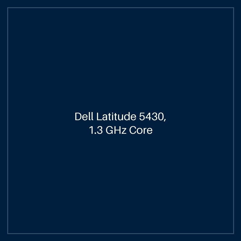 Dell Latitude 5430, 1.3 GHz Core i5-1235U, 10-core CPU, 4.4 GHz Turbo, 8GB DDR4-3200, 512GB NVMe SSD, 14" Full HD 1920 x 1080, Fingerprint Sensor, Thunderbolt 4, Dual Speakers, Intel Iris Xe Graphics, Ubuntu OS