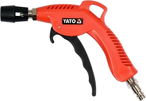 Short air blow gun with turbo