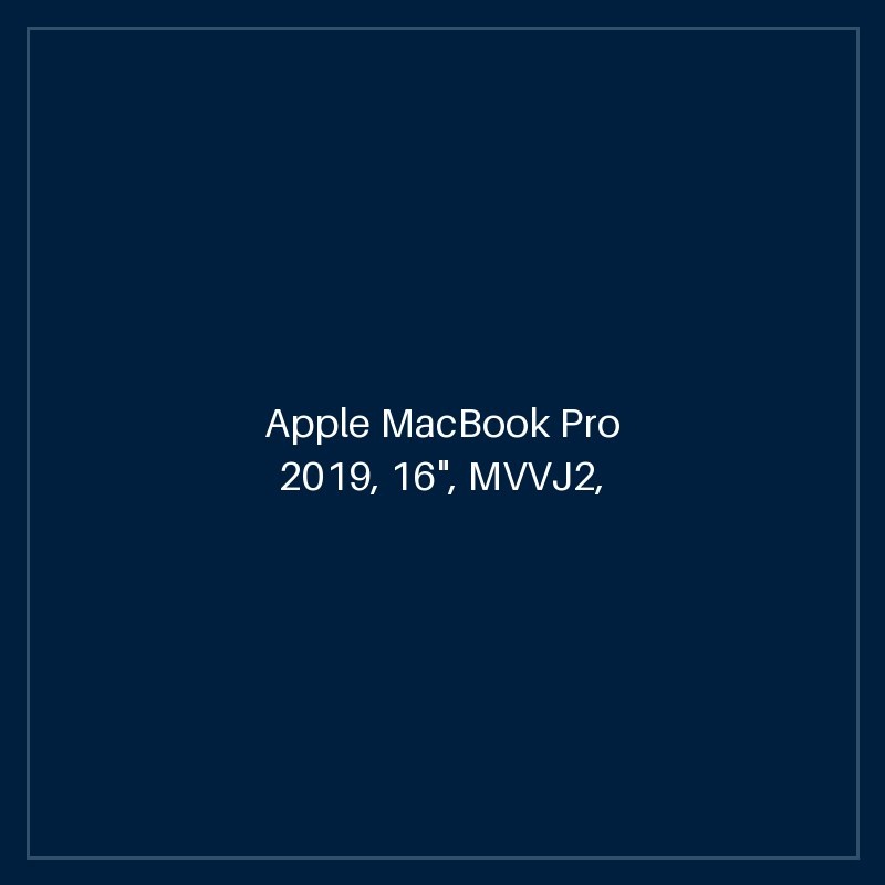 Apple MacBook Pro 2019, 16", MVVJ2, 16GB/512GB
