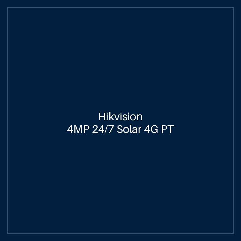 Hikvision 4MP 24/7 Solar 4G PT Camera