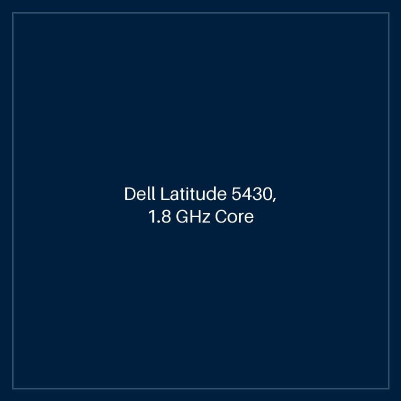 Dell Latitude 5430, 1.8 GHz Core i7-1265U, 10-core CPU, 4.8 GHz Turbo, 16GB DDR4-3200, 512GB NVMe SSD, 14" Full HD 1920 x 1080, Fingerprint Sensor, Thunderbolt 4, Dual Speakers, Intel Iris Xe Graphics, Ubuntu OS