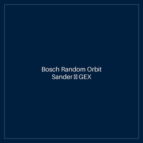 Bosch Random Orbit Sander — GEX 125-1 AE