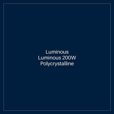 Luminous 200W Polycrystalline Solar Panel