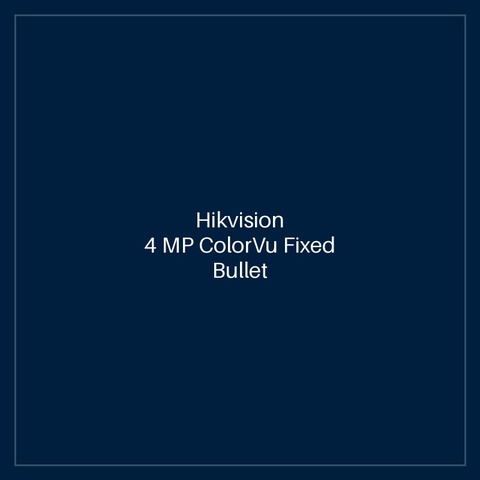 Hikvision 4 MP ColorVu Fixed Bullet Network Camera
