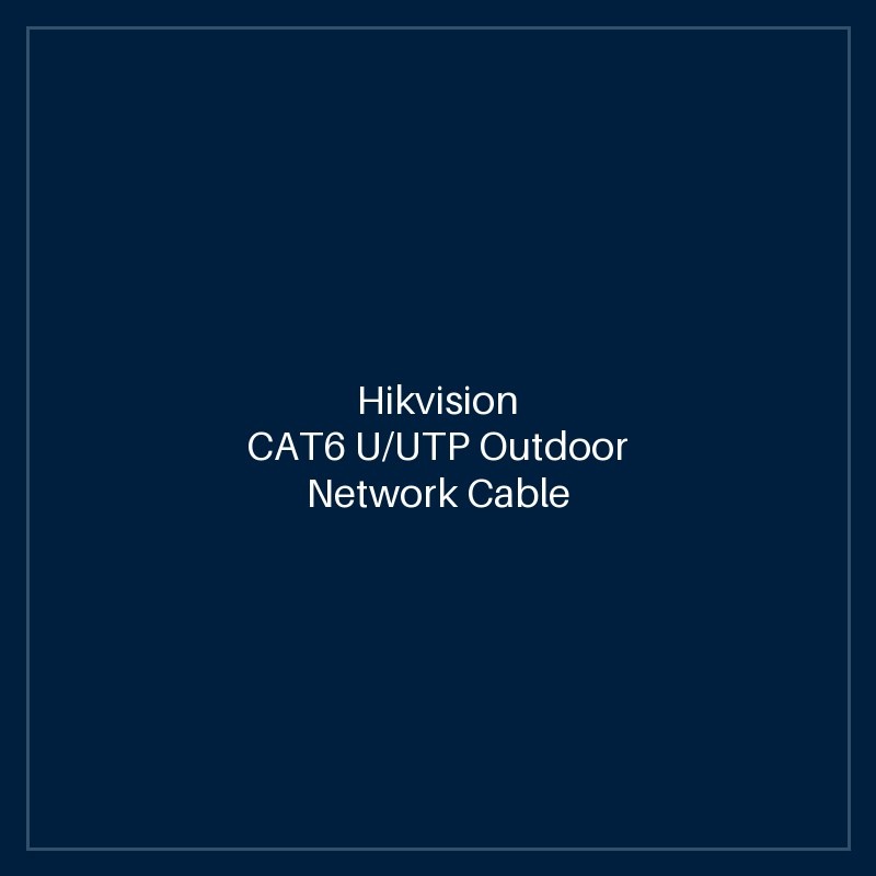 Hikvision CAT6 U/UTP Outdoor Network Cable (Solid Copper, 0.55mm)