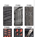 Service tool cabinet with tools