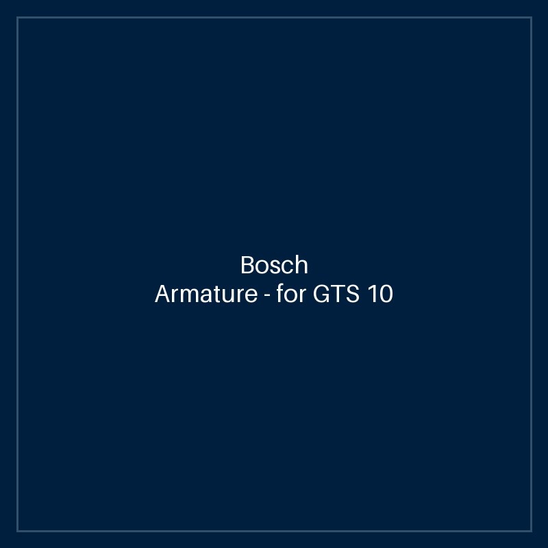 Bosch Armature — for GTS 10 J