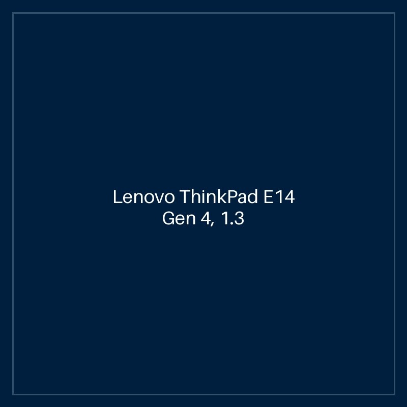 Lenovo ThinkPad E14 Gen 4, 1.3 GHz Core i5-1235U, 10-core CPU, 4.4 GHz Turbo, 8GB DDR4-3200, 256GB NVMe SSD, 14" Full HD 1920 x 1080, Fingerprint Sensor, Thunderbolt 4, Dual Speakers, Dolby Audio
