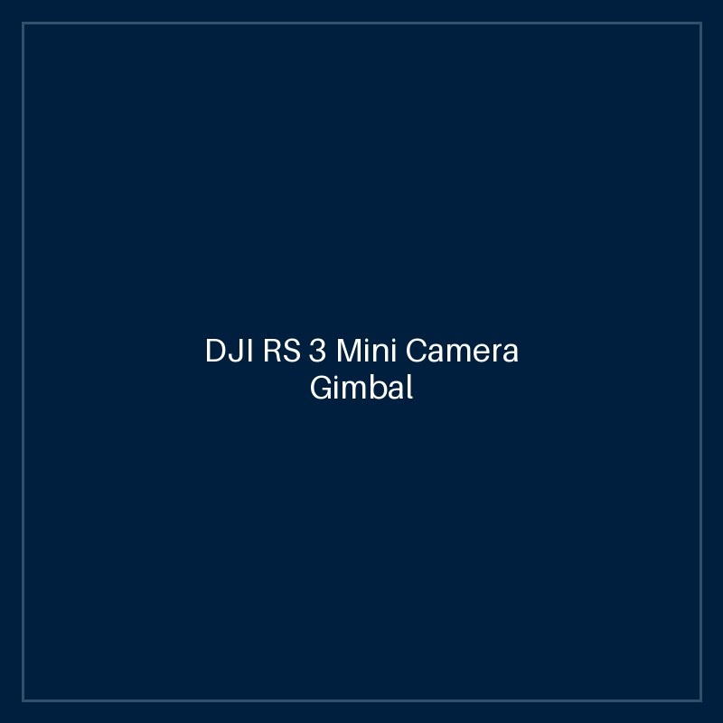DJI RS 3 Mini Camera Gimbal