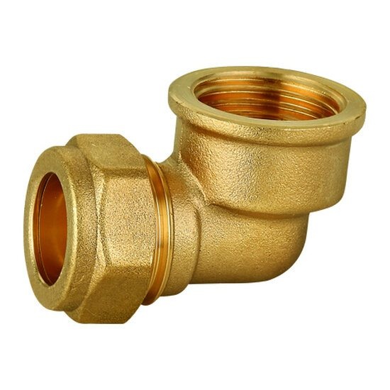 90° Female Elbow Brass Compression