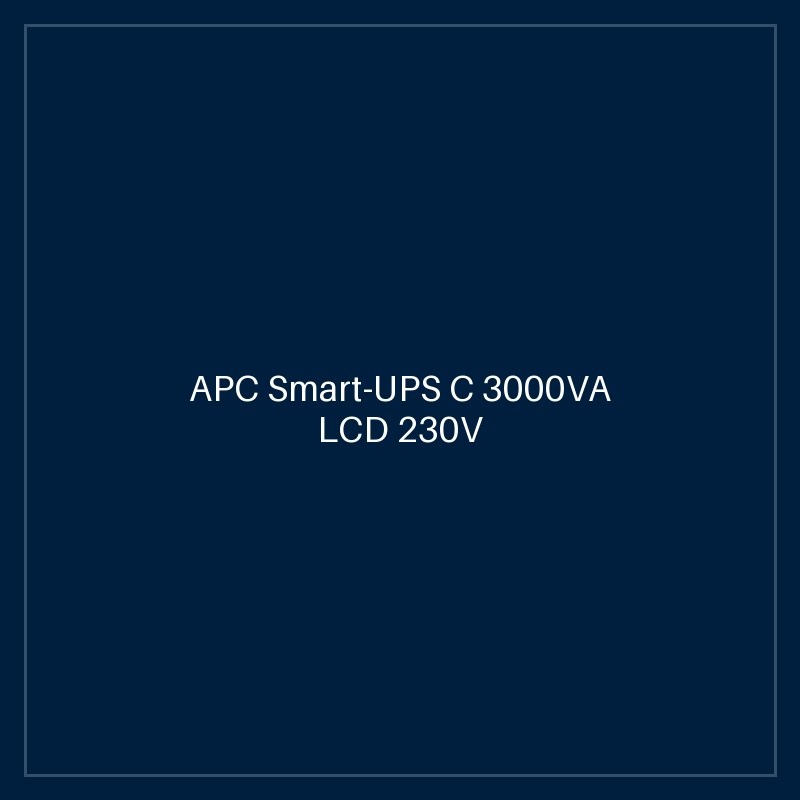 APC Smart-UPS C 3000VA LCD 230V
