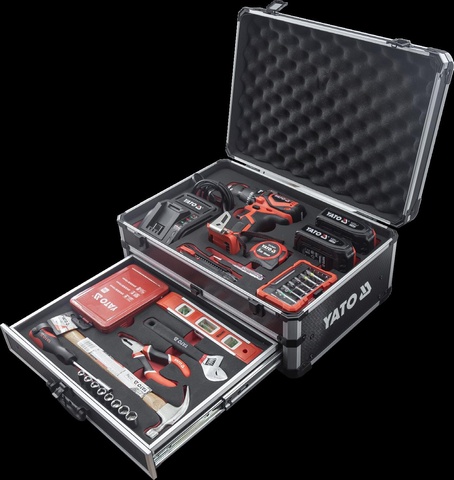 Cordless power drill set