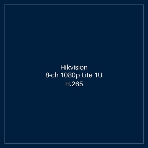 Hikvision 8-ch 1080p Lite 1U H.265 DVR