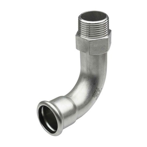 Male 90º Long Sweep Bend Stainless Steel MT-Press