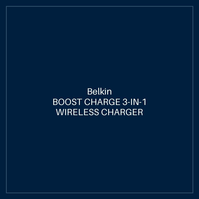BELKIN BOOST CHARGE 3-IN-1 WIRELESS CHARGER FOR APPLE IPHONE, APPLE WATCH, AND AIRPODS, WHITE