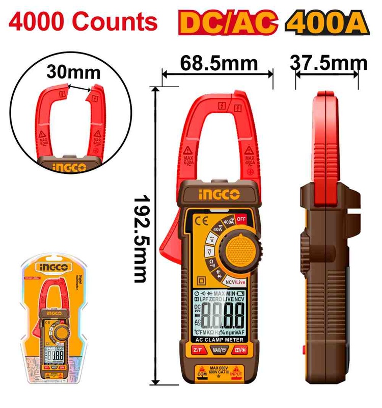 Ingco DC/AC clamp meter (DCM62002)