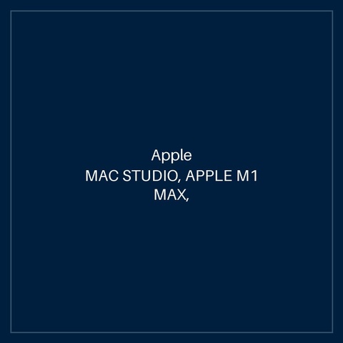 MAC STUDIO, APPLE M1 MAX, 10C CPU, 24C GPU, 32GB UM, 512GB SSD - SILVER