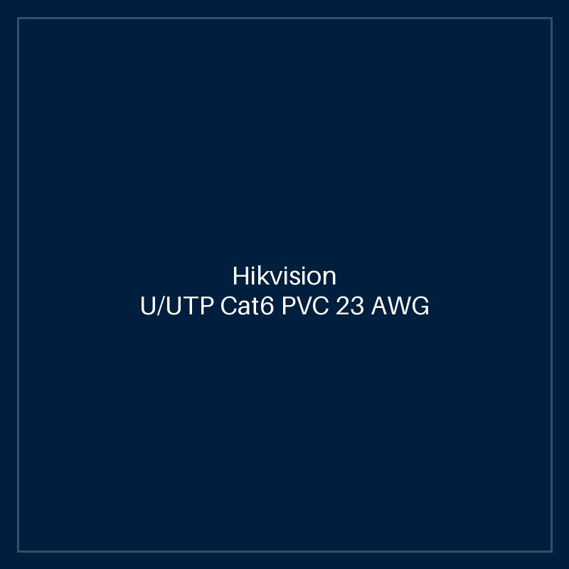 Hikvision - U/UTP Cat6 PVC 23 AWG Cable