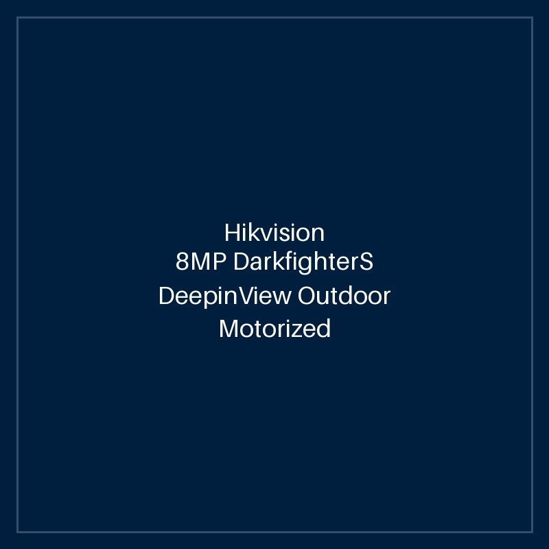 Hikvision 8MP DarkfighterS DeepinView Outdoor Motorized Varifocal Dome Camera