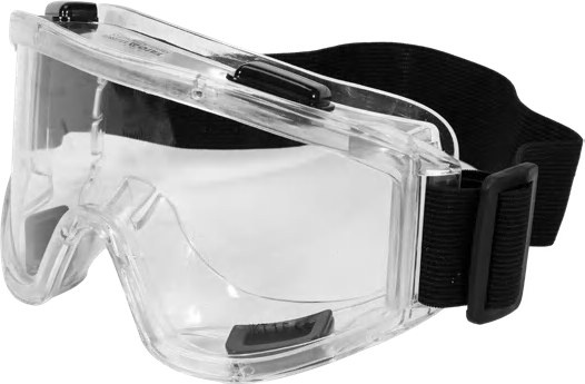 Safety goggles with indirect ventilatation