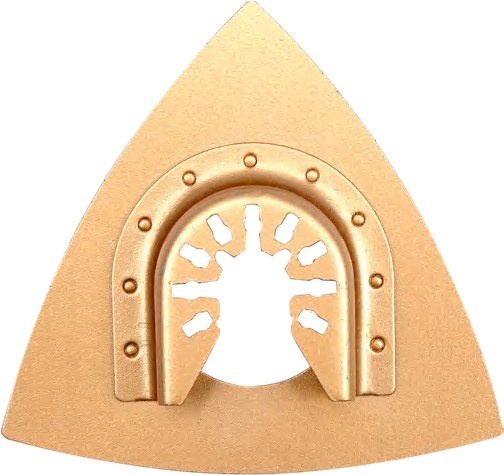 Brazed carbide triangular rasp for oscillating multitool