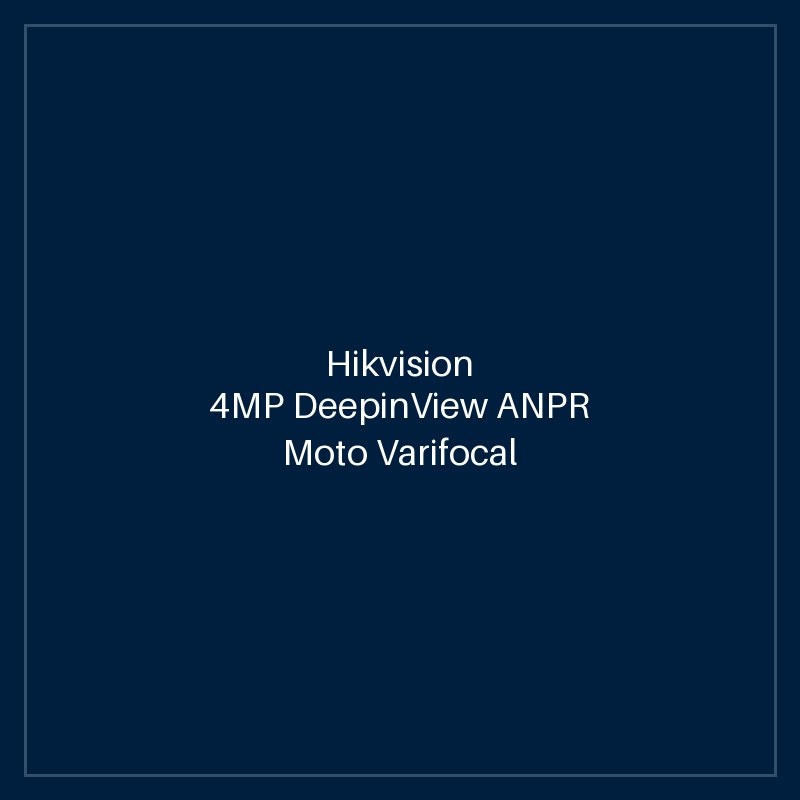 Hikvision 4MP DeepinView ANPR Moto Varifocal Bullet Camera