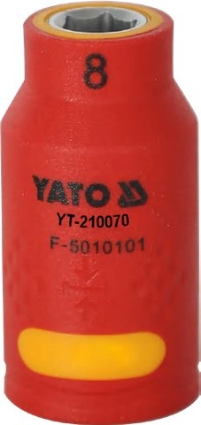 Insulated bi-hexagon socket 22 mm