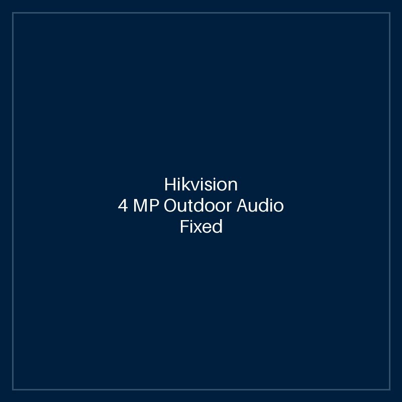 Hikvision 4 MP Outdoor Audio Fixed Dome Network Camera