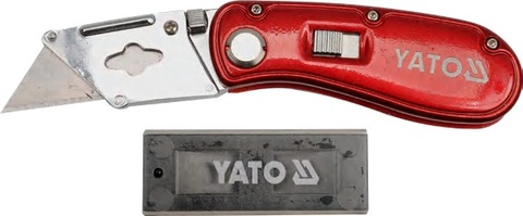 Utility knife with trapezoid blade