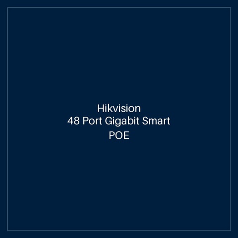 Hikvision 48 Port Gigabit Smart POE Switch