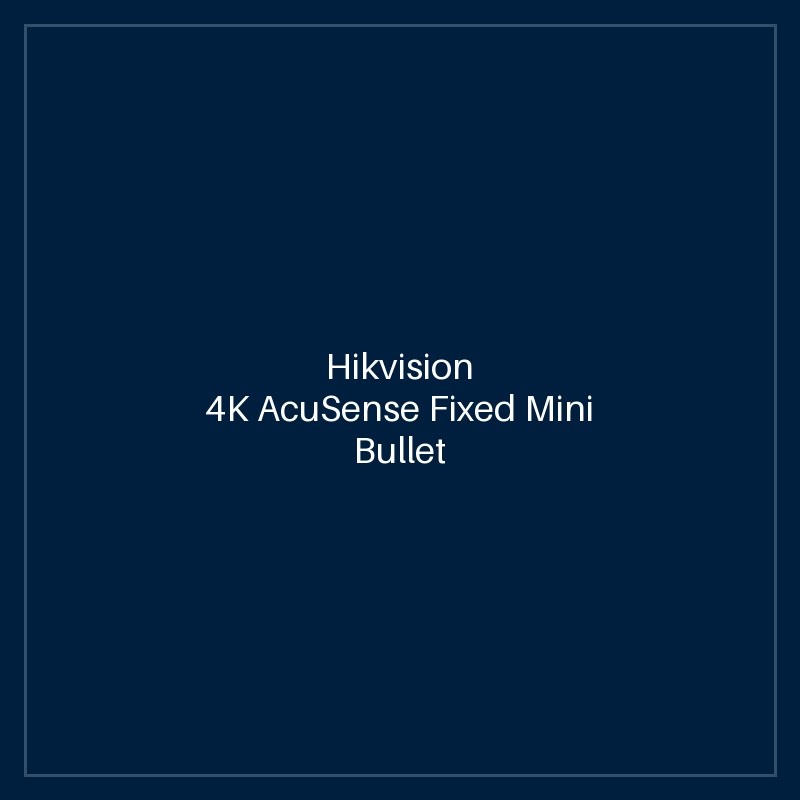 Hikvision 4K AcuSense Fixed Mini Bullet Network Camera