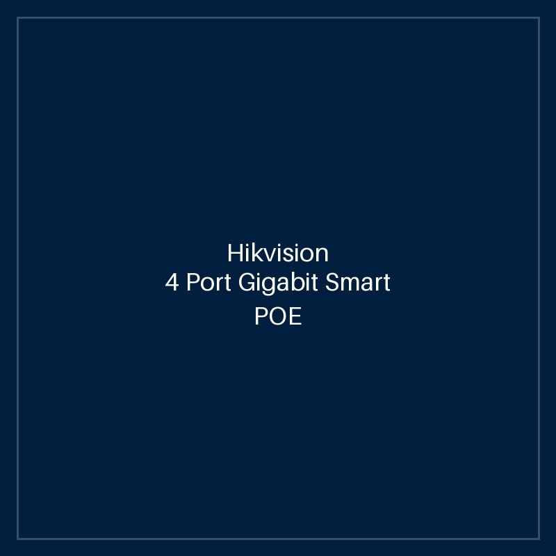 Hikvision - 4 Port Gigabit Smart POE Switch