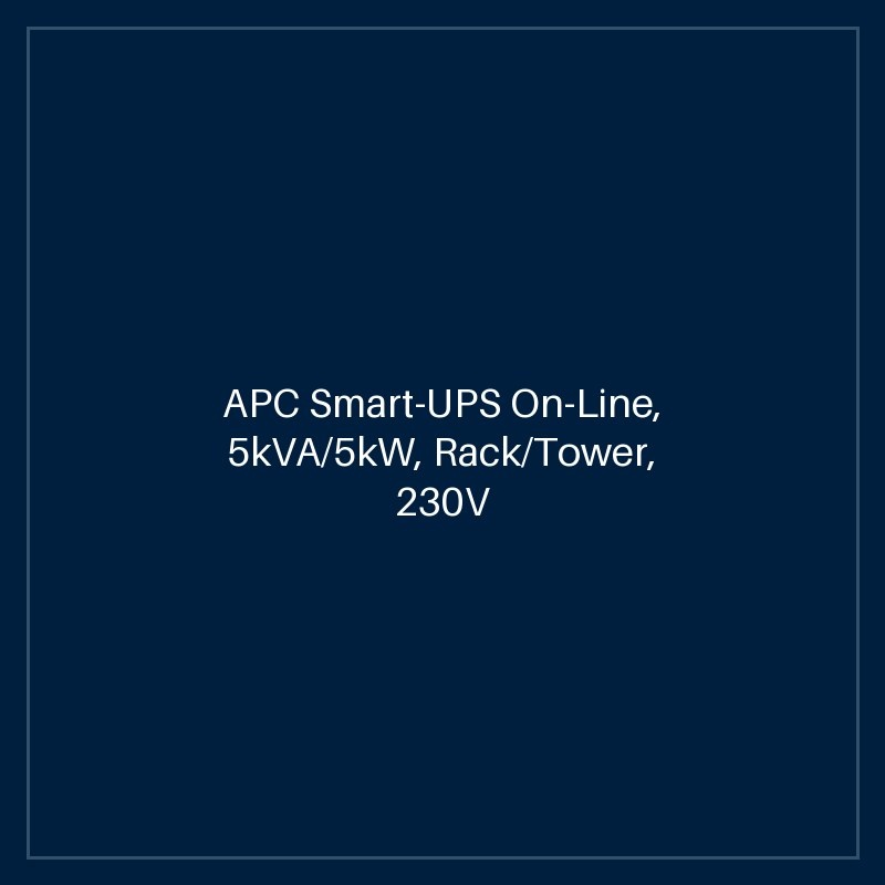 APC Smart-UPS On-Line, 5kVA/5kW, Rack/Tower, 230V