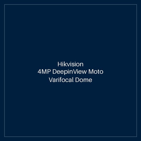 Hikvision 4MP DeepinView Moto Varifocal Dome Camera