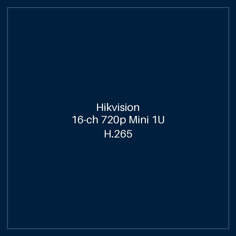 Hikvision - 16-ch 720p Mini 1U H.265 DVR