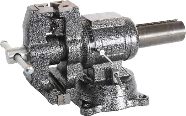 Bench vice with swivel base