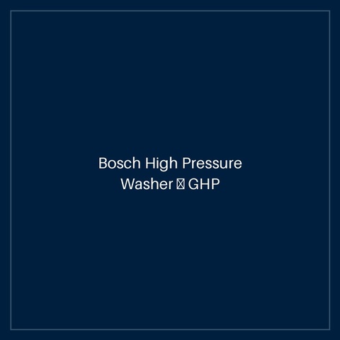 Bosch High Pressure Washer — GHP 5-75