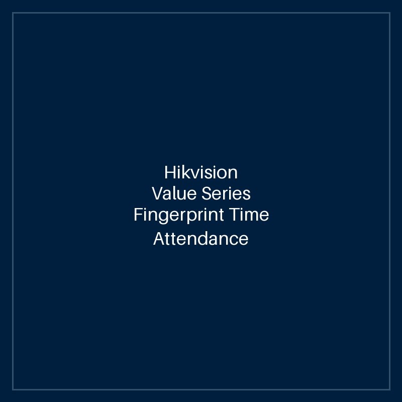 Hikvision - Value Series Fingerprint Time Attendance Terminal