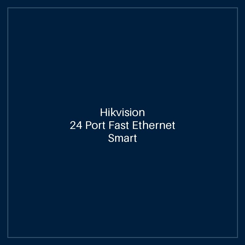 Hikvision - 24 Port Fast Ethernet Smart POE Switch