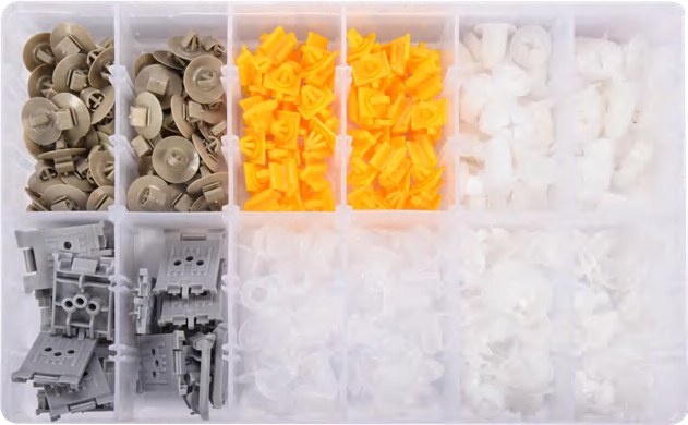 Trim clips assortment
