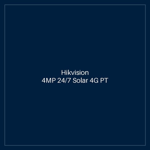 Hikvision 4MP 24/7 Solar 4G PT Camera
