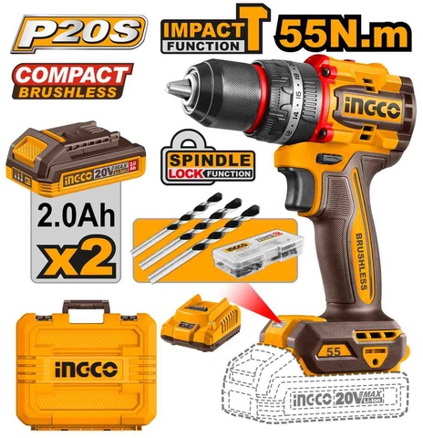 Ingco Compact Brushless Cordless Impact Drill